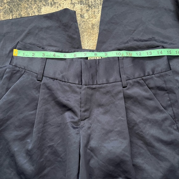 NWT Alice+Olivia wide leg shimmer satin pants 2. - Picture 16 of 16